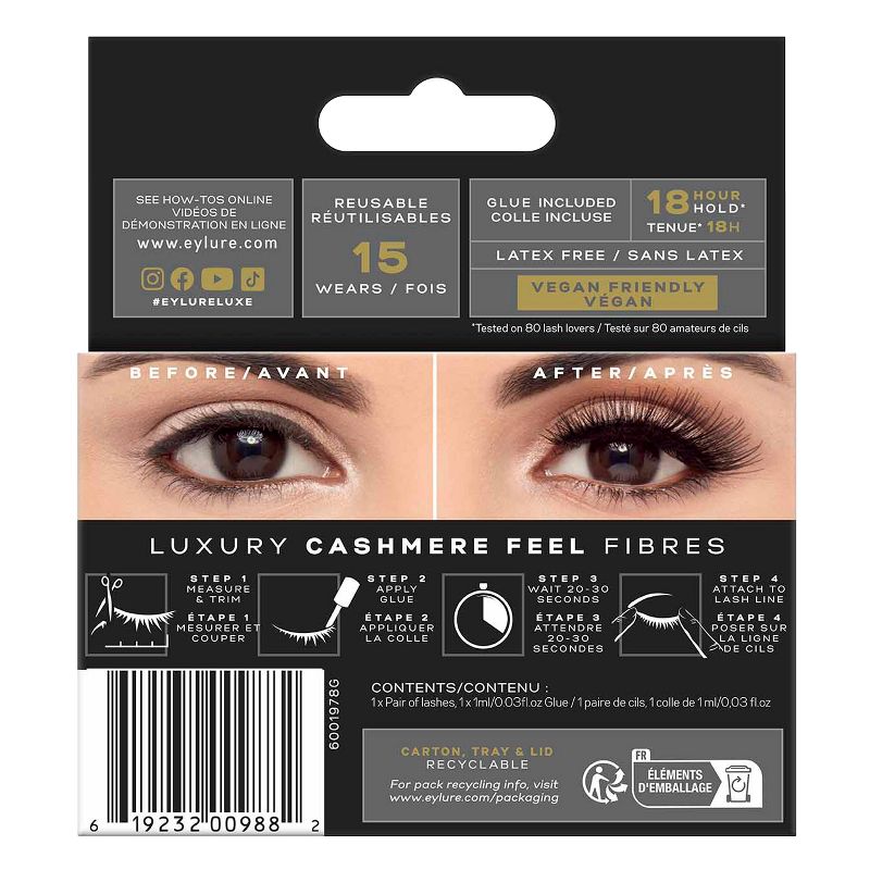 Eylure Luxe Cashmere No. 6 False Eyelashes - 1pr, 6 of 12