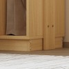 FUFU&GAGA Minimalist Light - wooden Small Wardrobe with Hanging Rod, Hooks and Drawers - 4 of 4
