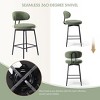 WestinTrends Alexandria Modern Upholstered Faux Shearling Fabric Counter Height Bar Stools with Back (Set of 2 - 4 of 4