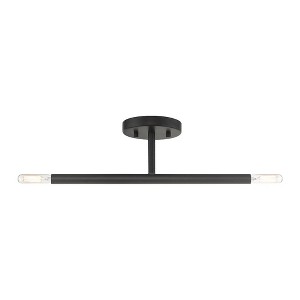 Livex Lighting Copenhagen 2 - Light Semi-Flush Mount in  Black - 1 of 4
