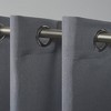 Set Of 2 Biscayne Grommet Top Light Filtering Window Curtain Panels - Exclusive Home - image 3 of 4