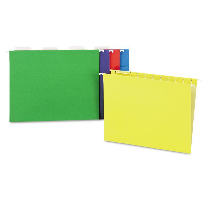 UNIVERSAL Hanging File Folders 1/5 Tab 11 Point Letter Assorted Colors 25/Box 14121, 1 of 5