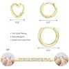 3 Pairs Small Huggie Hoop Earrings Set 14K Gold Hypoallergenic Lightweight Huggie Hoops Earrings for Women Girls - 2 of 4