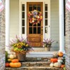 20" Fall Wreath for Front Door - Autumn Pumpkin, Halloween & Thanksgiving Wreath - Perfect for Festivals, Parties, and Home Decor - 4 of 4