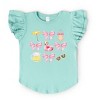 The Juniper Shop Coquette Beach Chart Flutter Sleeve Tee - 2T - Seafoam - 3 of 4