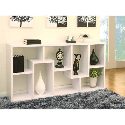 '71'' Highpoint Contoured Bookcase White - ioHOMES'