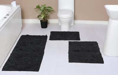 Modesto Collection Cotton Tufted Set of 3 Bath Rug Set - Home Weavers