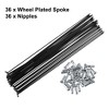 Unique Bargains Bicycle Steel Spokes 14G Bike Spoke with Nipples Black 10.04" 36 Pcs - 4 of 4