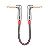 Clef Audio Labs 6.35mm TS to 6.35mm TS Angled to Angled, Black Chrome Zinc Alloy Shell/Red Braided -6IN- 3PK - image 3 of 4