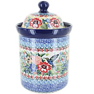 Blue Rose Polish Pottery 491 Ceramika Small Canister - 1 of 1