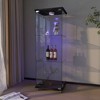 VYNXARIA Glass Display Cabinet with LED Lights,Quick-Assembly Antique Style,Tempered Glass Bookshelf, 1-Door 3-Shelf for Living Room&Bedroom,Black - 3 of 4