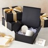 Stockroom Plus 10 Pack Black Gift Boxes with Lids, Ribbon, Blank White Greeting Cards (8 x 8 x 4 in) - 3 of 4