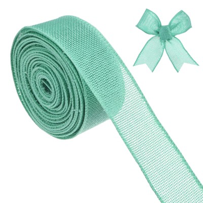 Unique Bargains Burlap Wired Edge Durable Thick Fabric Ribbons for DIY Crafts 1 Pc
