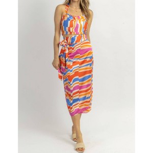 Women's CREAMSICLE SATIN SKIRT SET - DRESS FORUM - 1 of 4