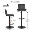 ODK Bar Stools Set of 2 Adjustable Faux Leather Upholstered Swivel Bar Stools, Counter Height Bar Chairs with Back and Footrest for Bar,Dining Room - 3 of 4