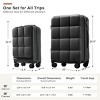 3-Piece Luggage Set,Expandable Travel Bag,20" Front Opening Carry-On with USB Port,28" Expandable Suitcase,Spinner Wheels,Cup Holder-Cuddlewood - 4 of 4