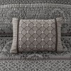 6-Piece King/Cal King 6 Piece Jacquard Quilt Set with Throw Pillows,Grey - 3 of 4