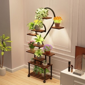Hrinhom 35.4"W Heart-Shaped Plant Stand ,Metal Plant Stand Rack,Plant Shelf - 1 of 4