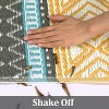 Waterproof Outdoor Rugs Modern Geometric Reversible Mat, UV-Resistant Plastic Straw Rug for RV Porch Deck Balcony Beach - 3 of 4