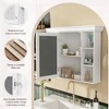 35'' x 28'' Wall Mounted Bathroom Medicine Cabinet with Mirror Door, Modern Storage Cabinet with 6 Open Shelves - 3 of 4