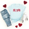 S.W.Smiley Love Cursive - Women's Short Sleeve Graphic T-Shirt - 2 of 4
