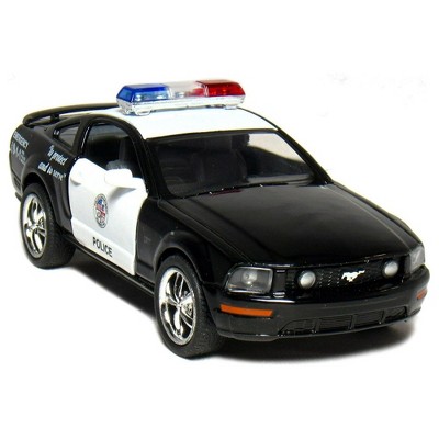 KiNSMART 2006 Ford Mustang GT Police Edition 5 inch 1:38 Scale Die Cast Metal Toy Police Car with Pullback Action
