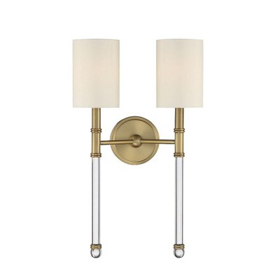 Savoy House Fremont 2 - Light Wall Light in  Warm Brass