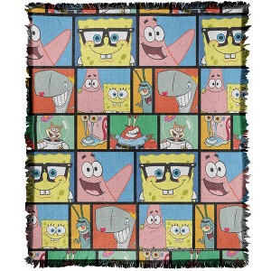 Spongebob Spongebob Tile Pattern Blanket 50"x60" Woven Tapestry - 1 of 4