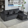 Modular Sectional Sofa Couch, Full Foam Comfy Upholstered Cloud Couch for Living Room, Modern Couch Floor Lounge Sofa, Soft Corduroy Fabric Sleeper - 4 of 4