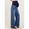Pinkblush Blue Washed Wide Leg Maternity Jeans - 3 of 4
