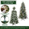Casafield Pre-Lit Slim Aspen Fir Artificial Christmas Tree with White & Multicolored LED Lights, Sturdy Stand - 3 of 4