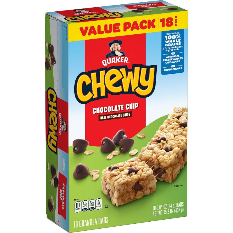 Quaker Chewy Chocolate Chip Granola Bars, 1 of 14