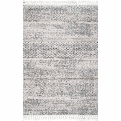 Nuloom Lira Textured Geometric Tassel Indoor Area Rug