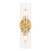 16.5" LED 2-Light Jules Edison Cylinder Iron/Seeded Glass Contemporary Wall Light Brass Gold - JONATHAN Y - 3 of 4