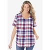 Woman Within Women's Plus Size Seersucker Baseball Shirt - 3 of 4