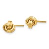 Black Bow Jewelry 7mm Grooved Love Knot Post Earrings in 14k Yellow Gold - 2 of 4