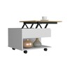 Vynxaria Lift Top Coffee Table ¨C Stylish Dark Brown Table with Casters and Concealed Storage - 4 of 4