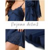 cheibear Women's Satin Silky Lounge Nightdress with Robe 2 Pcs Sleepwear Pajama Sets - 4 of 4
