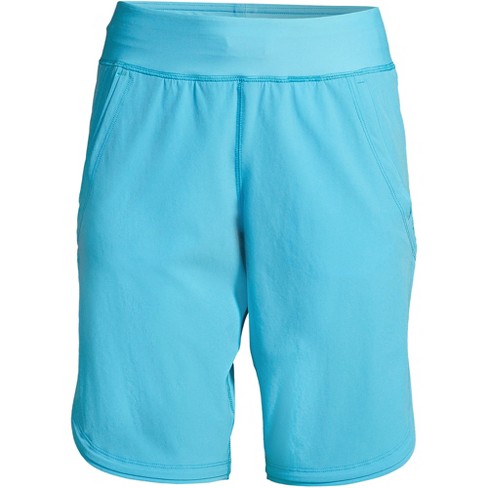 Lands' End Women's 11 Quick Dry Modest Swim Shorts with Panty - 18 -  Turquoise