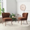 WestinTrends Genevieve 25" Wide Upholstered Boucle Armless Accent Chair - 2 of 4