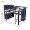 NicBex 75"H Full Size Wooden High Loft Bed with Built-In Dresser,L-Shaped Desk,Guardrail&Shelf,Versatile Gaming Loft for Kids,Teens&Gamers,400lbs Max - 3 of 4