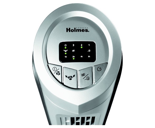 32" Oscillating Tower Fan Black/Silver - Holmes