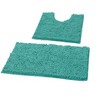 Home Mart Goods Large 2 Piece Set Turquoise Soft Cozy Plush Chenille Bath Mat Bathroom Rug - 2 of 3