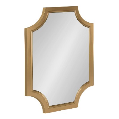 18" x 24" Hogan Scallop Wall Mirror Gold - Kate & Laurel All Things Decor