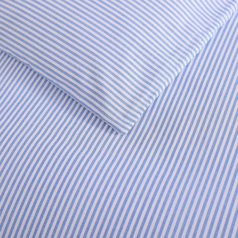 Oxford Stripe 100% Cotton Duvet Set Blue/White - Poppy & Fritz, 3 of 11