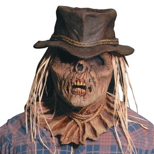Chuck Jarman Adult Scary Zombie Scarecrow Costume Mask -  - Beige - 1 of 1
