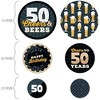 Big Dot of Happiness Cheers and Beers to 50 Years - 50th Birthday Party Giant Circle Confetti - Party Decorations - Large Confetti 27 Count - 2 of 4