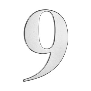Unique Bargains 304 Stainless Steel Self-adhesive Polished Surface Durable House Number 1 Pc - 1 of 4