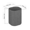 Unique Bargains Plastic Large Capacity Round Makeup Brush Pencil Holder 3 Pcs - 2 of 4
