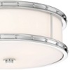Minka Lavery Modern Ceiling Light Flush Mount Fixture 15 1/2" Chrome LED Etched Opal Glass Shade for Bedroom Kitchen Hallway House - 3 of 3